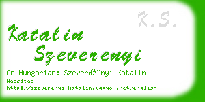 katalin szeverenyi business card